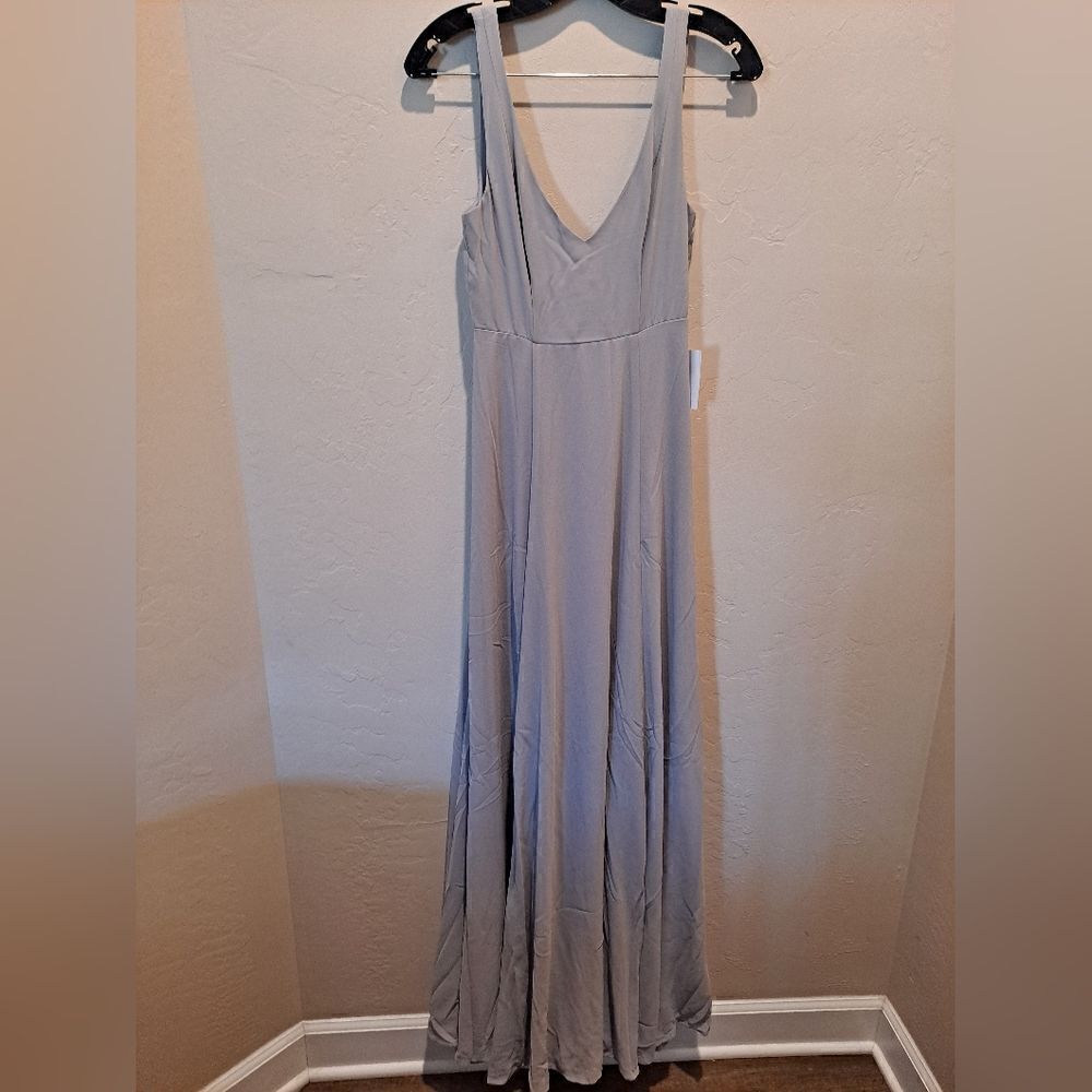 Show Me Your Mumu Jenn Maxi Dress in Dove Gray